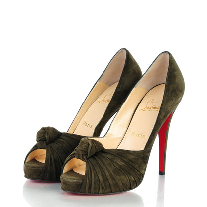 Christian Louboutin Suede Lady Gres 120 Pumps 40 Verde 4 of 17
