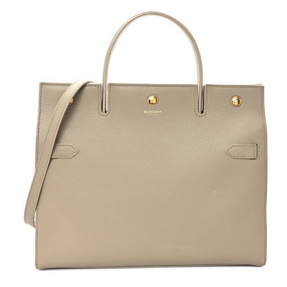 Burberry Grainy Calfskin Medium Title Bag Honey 1 of 10