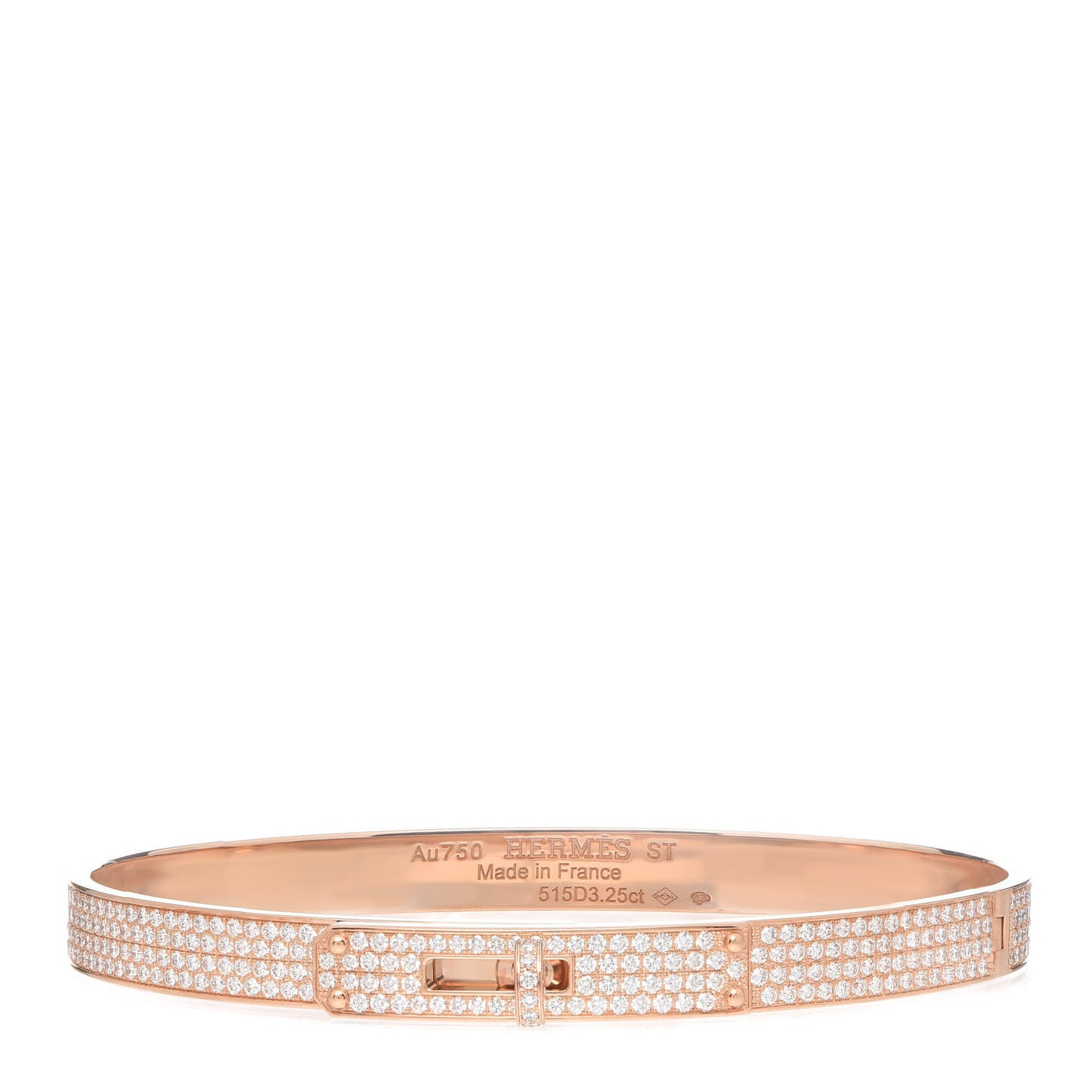 18K Rose Gold Diamond PM Kelly Full Pave Bracelet ST