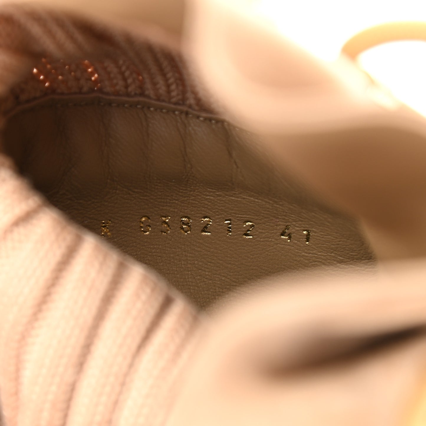 Suede Knit Lace Up Combat Boots 41 Brown