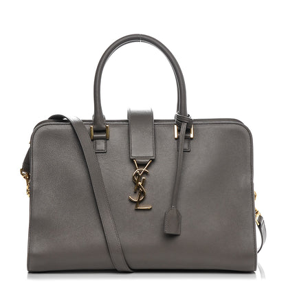 Saint Laurent Calfskin Medium Monogram Cabas Grey 1 of 8