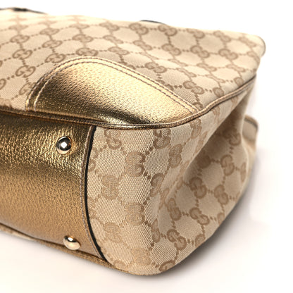 Gucci Monogram Medium Princy Tote Gold 10 of 11