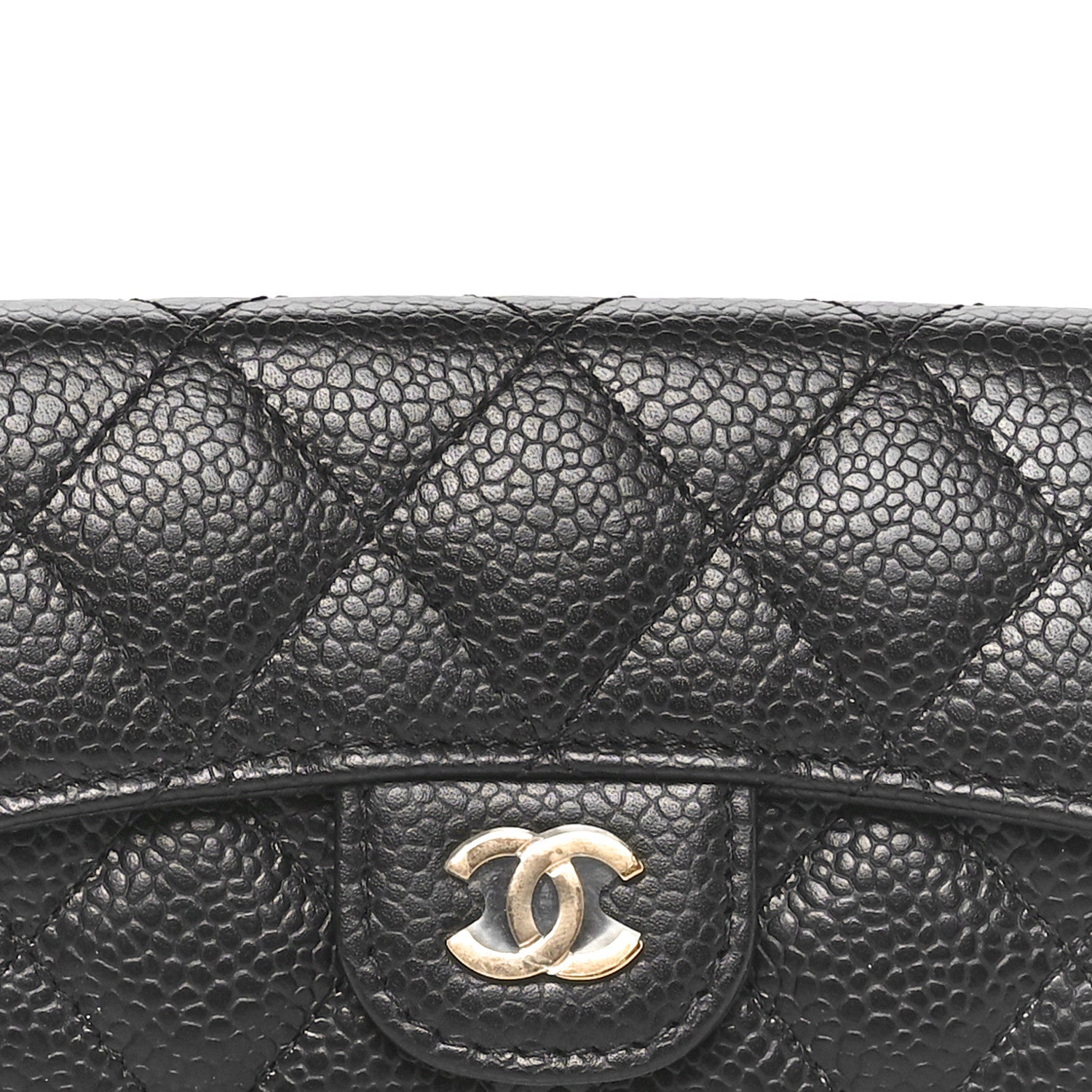 Chanel Caviar Quilted Flap Card Holder Wallet Black 8 of 11