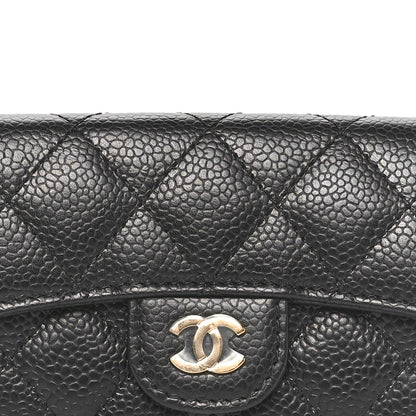 Chanel Caviar Quilted Flap Card Holder Wallet Black 8 of 11