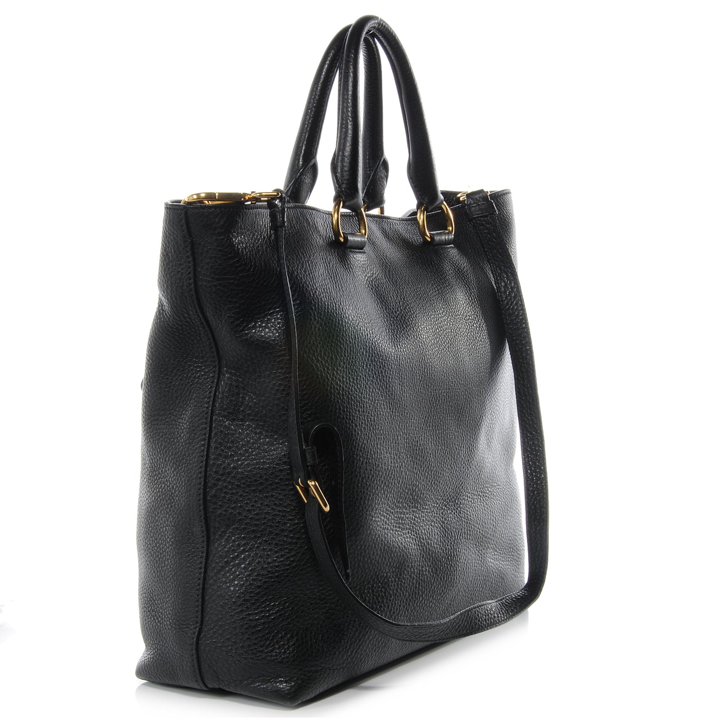 Vitello Daino Tote Black