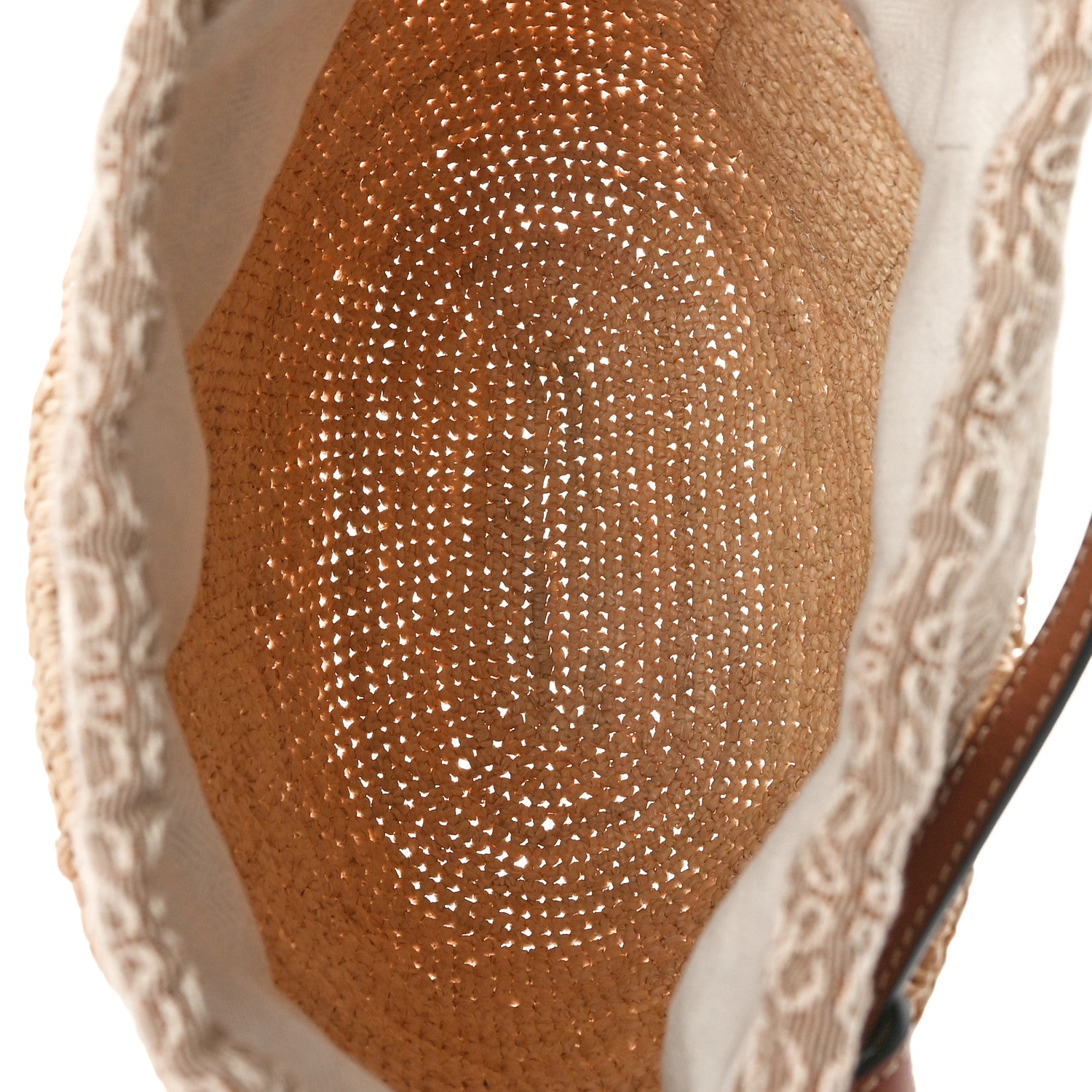 Loewe Calfskin Raffia Bucket Bag Natural Tan 4 of 7