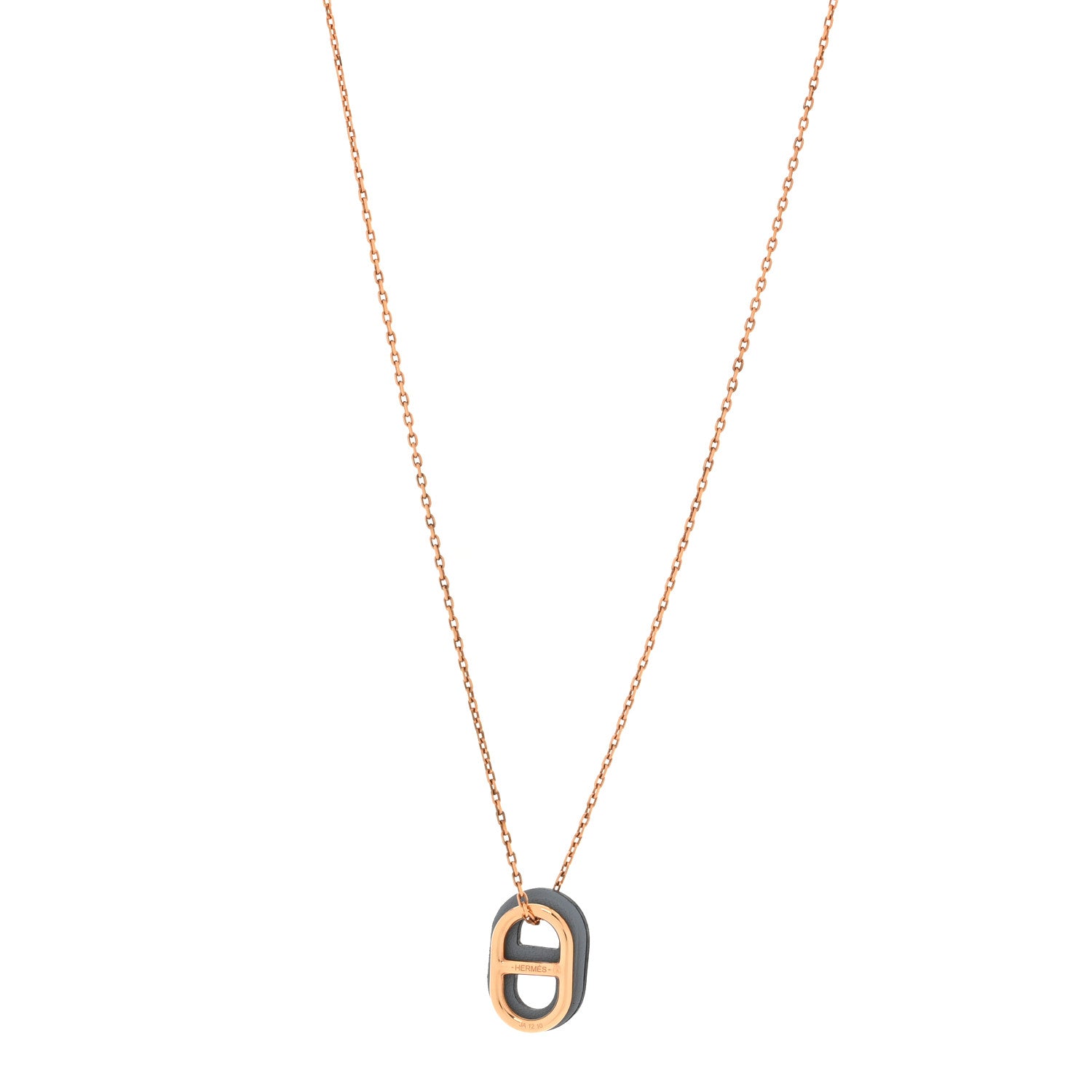 Hermes Swift O'Maillon Pendant Necklace Bleu Lin 1 of 7