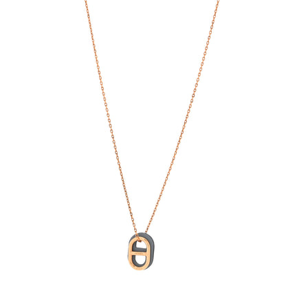 Hermes Swift O'Maillon Pendant Necklace Bleu Lin 1 of 7