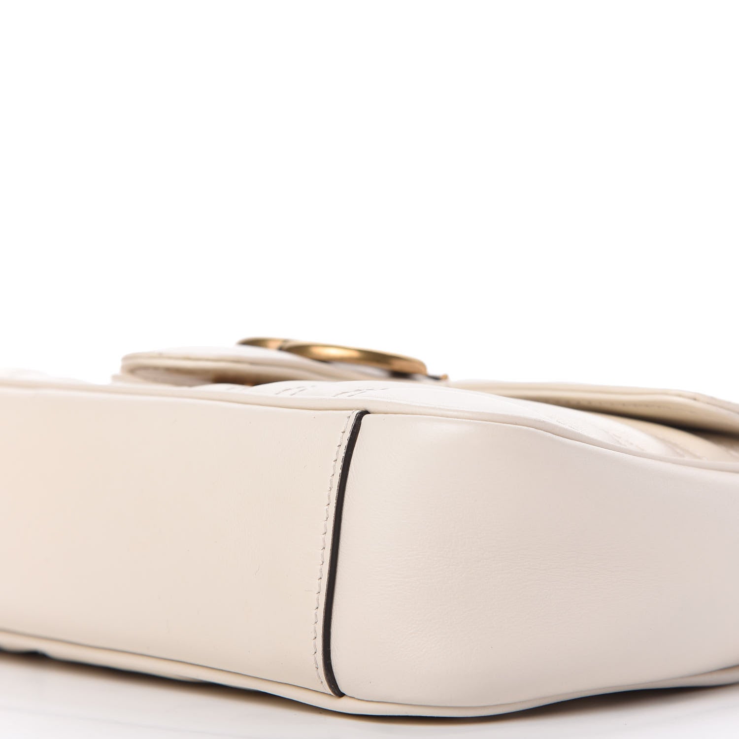Gucci Calfskin Matelasse Mini GG Marmont Shoulder Bag White 7 of 10