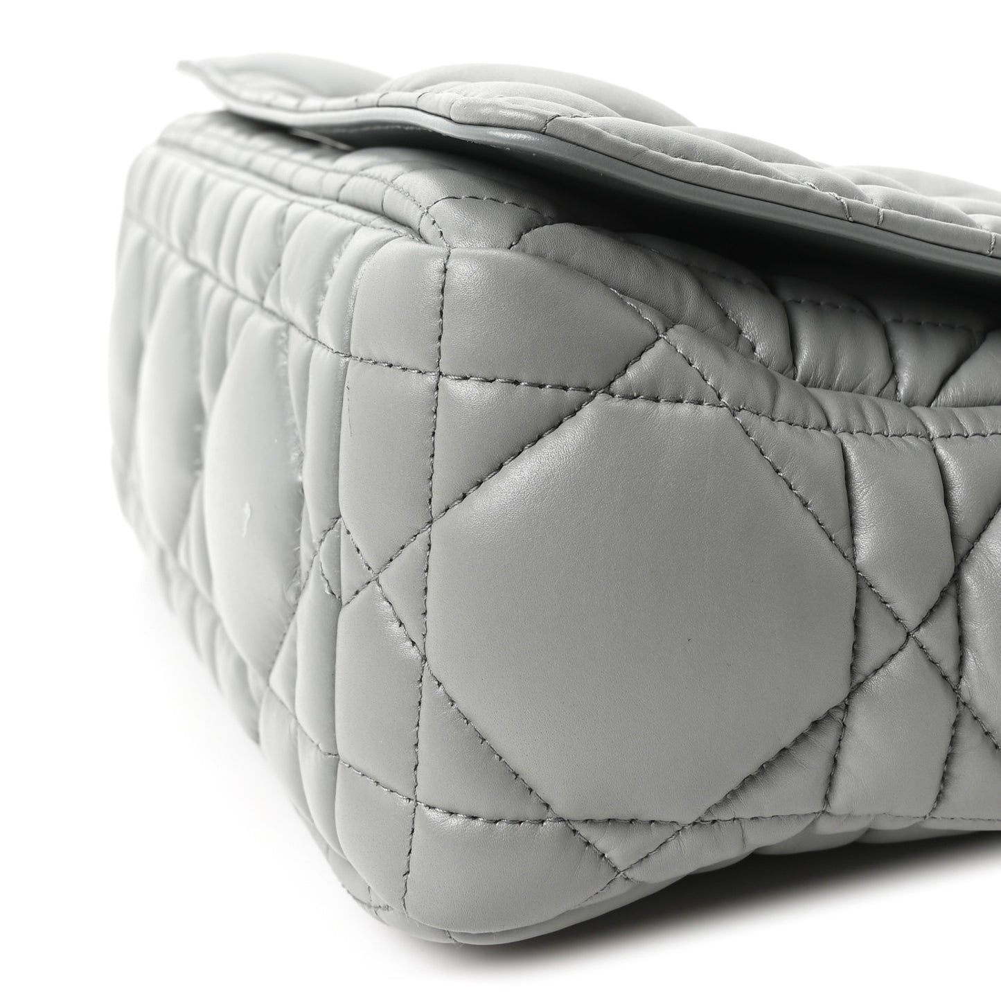 Calfskin Macrocannage Medium Caro Bag Iron Grey
