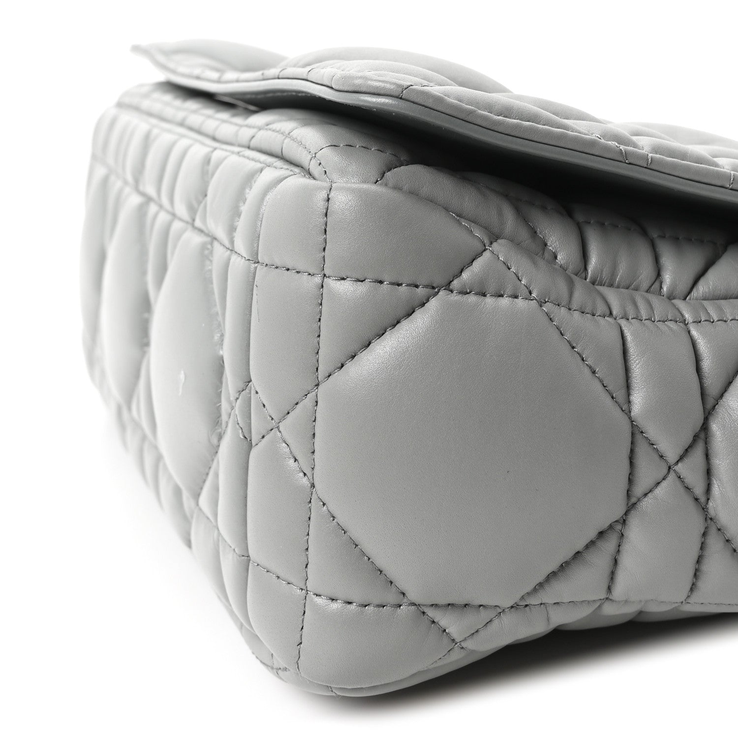 Christian Dior Calfskin Macrocannage Medium Caro Bag Iron Grey 10 of 10