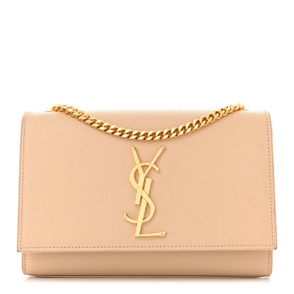 Saint Laurent Grain De Poudre Small Monogram Kate Satchel Nude Powder 1 of 11