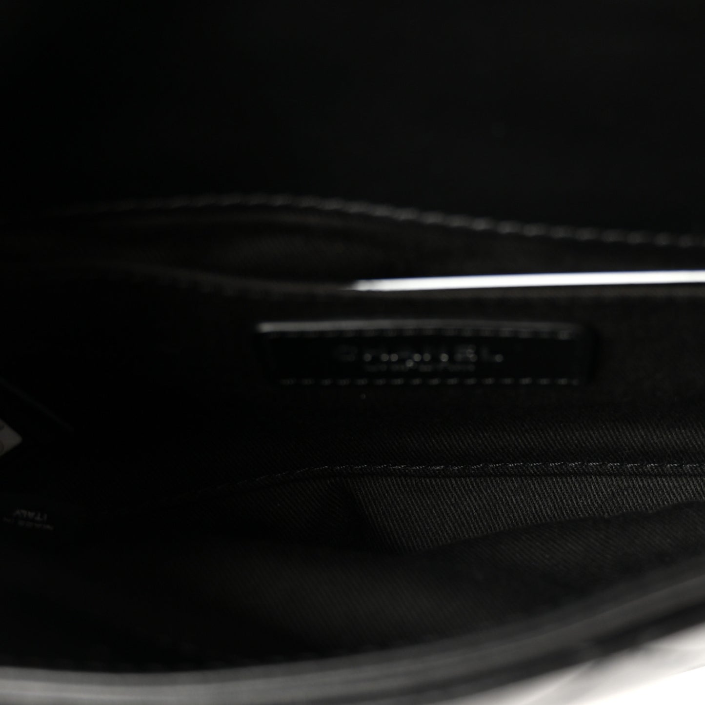 Calfskin Quilted CC Uniform Flap Belt Bag Black