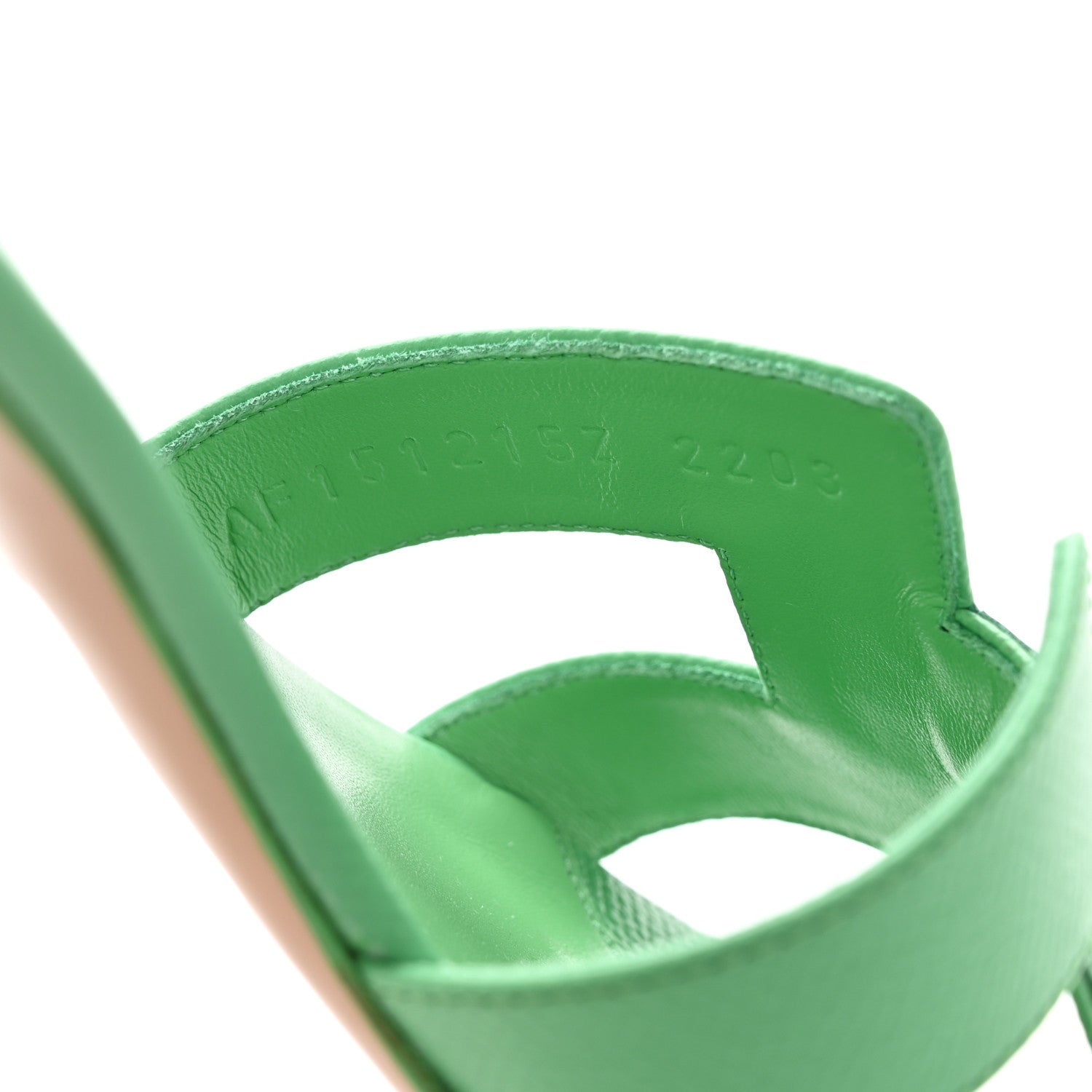 Hermes Epsom Oasis Sandals 37 Vert Pomme 8 of 14