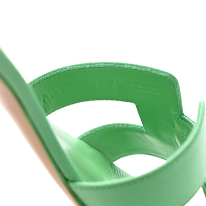 Hermes Epsom Oasis Sandals 37 Vert Pomme 8 of 14