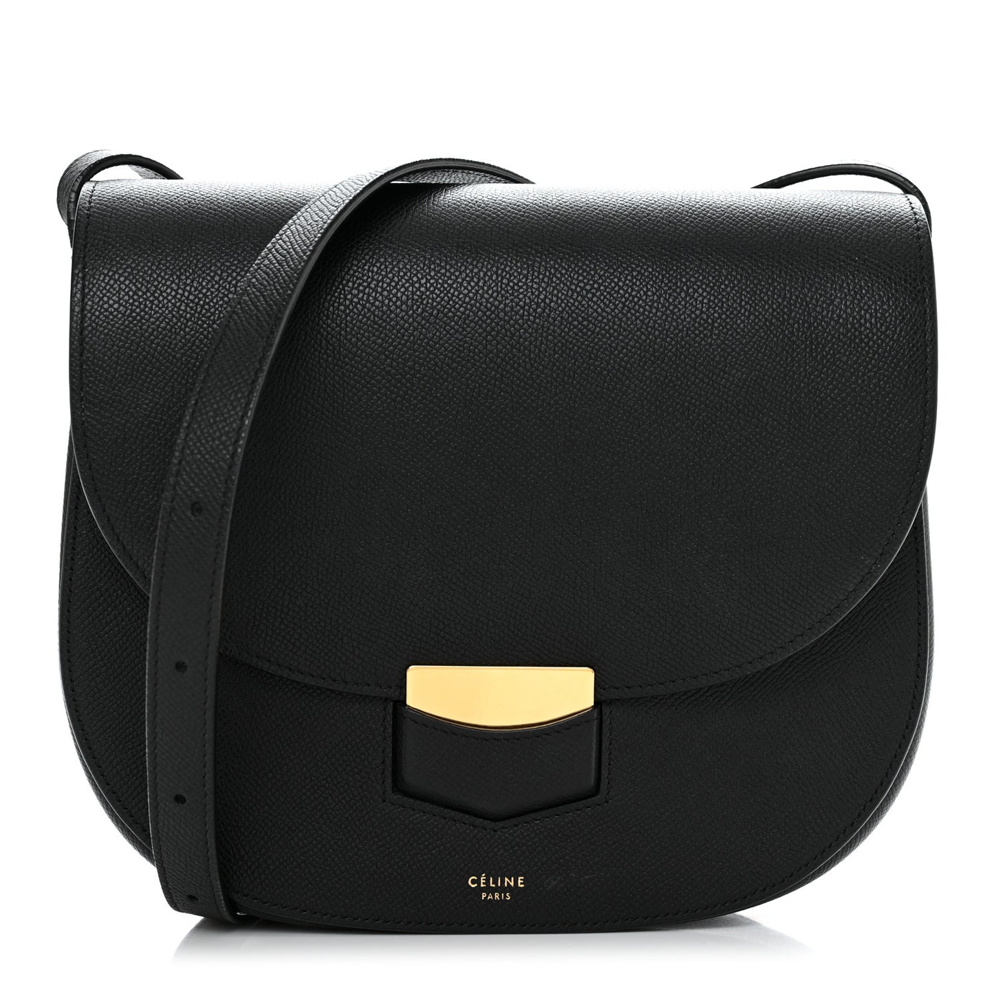 Grained Calfskin Medium Trotteur Black