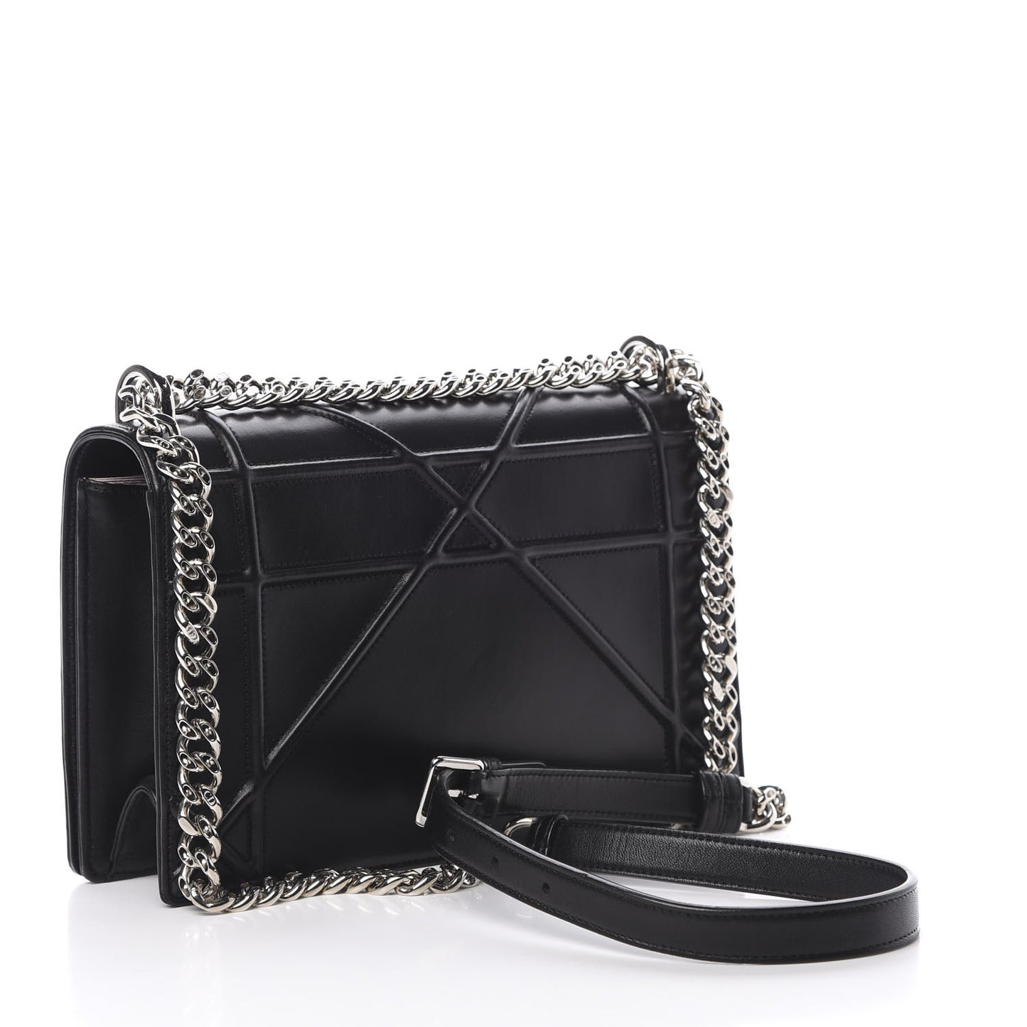 Lambskin Medium Diorama Flap Bag Black