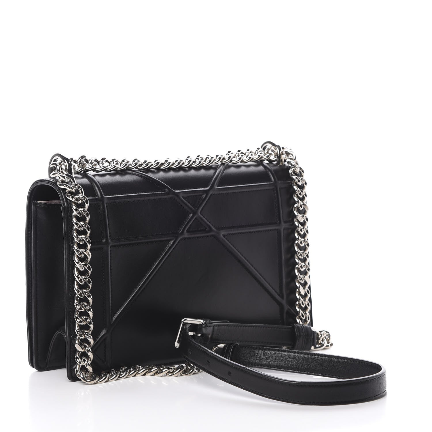 Christian Dior Lambskin Medium Diorama Flap Bag Black 3 of 17