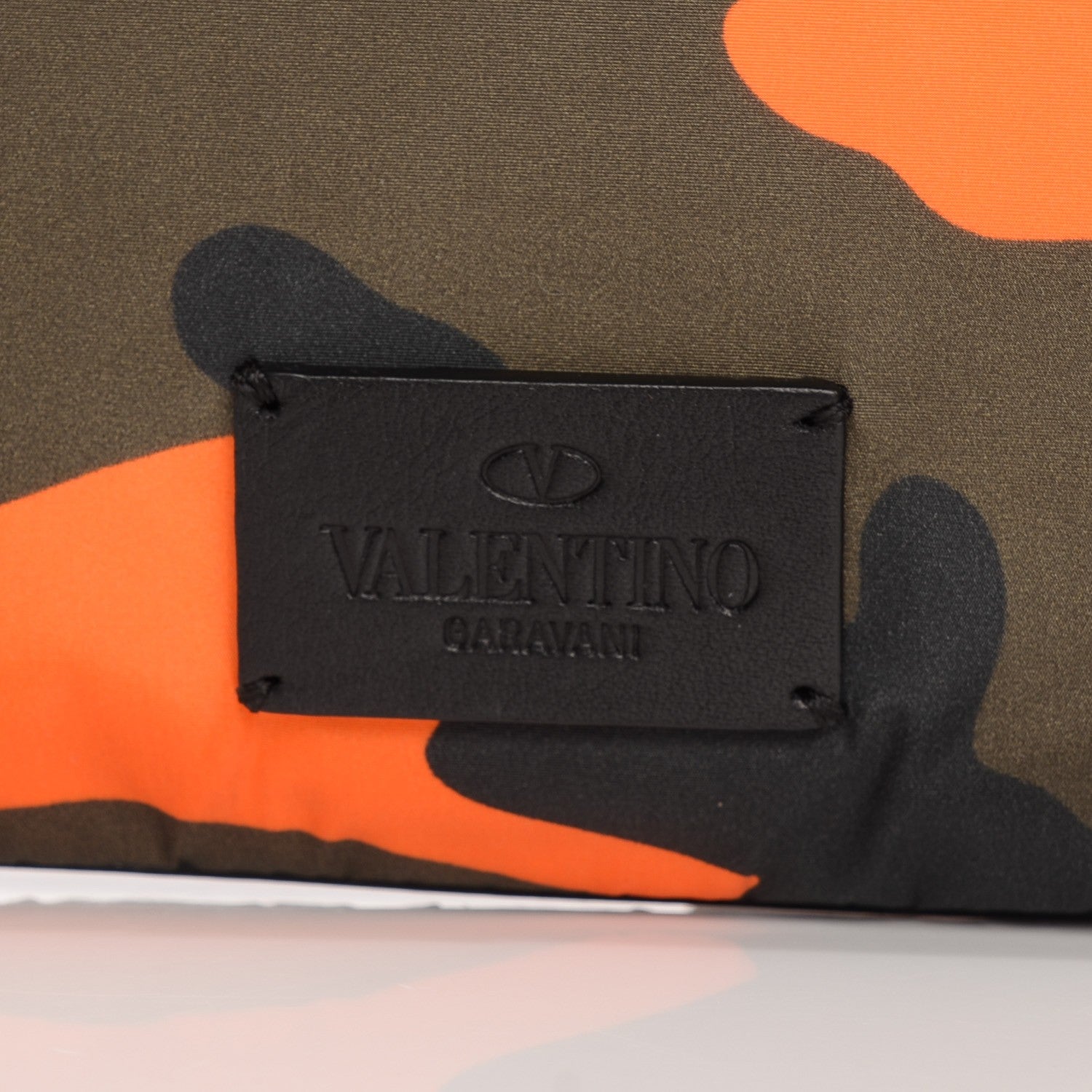 Valentino Garavani Nylon Camouflage Zip Pouch Orange 8 of 10