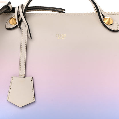 Fendi X JOSHUA VIDES Vitello Century Sfumato Medium By The Way Boston Bag Ghiaia Rosa Azzurro 9 of 17