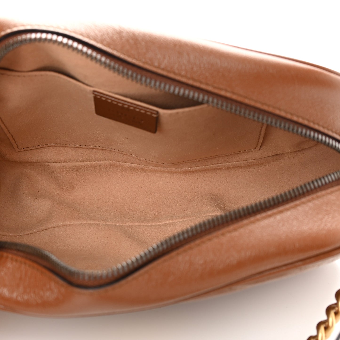 Glazed Calfskin Matelasse Diagonal Small GG Marmont Chain Shoulder Bag Cuir