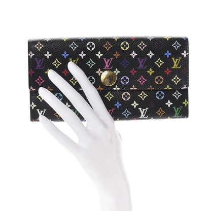 Louis Vuitton Monogram Multicolor Sarah Wallet Black Grenade 2 of 13