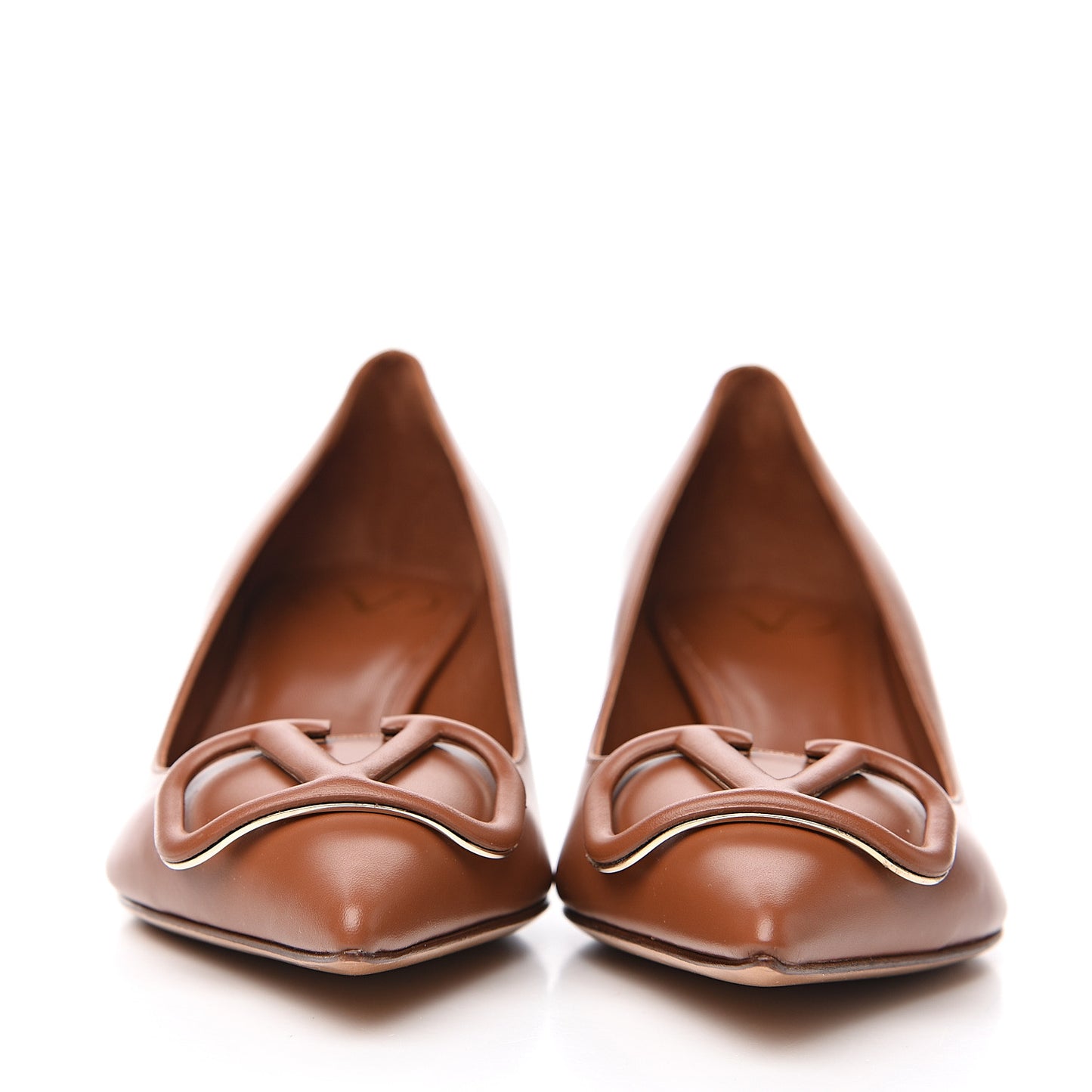 Calfskin Tonal Vlogo 45mm Pumps 37.5 Saddle Brown