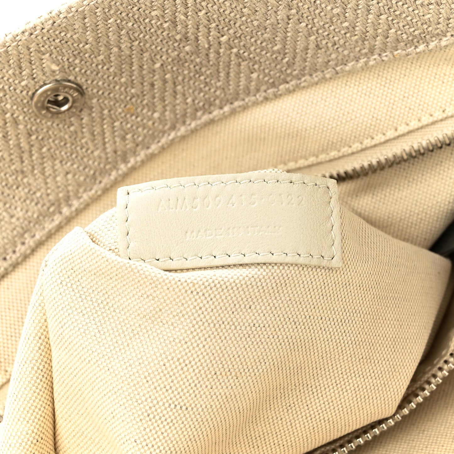 Linen Calfskin Rive Gauche Tote Beige Sea Salt