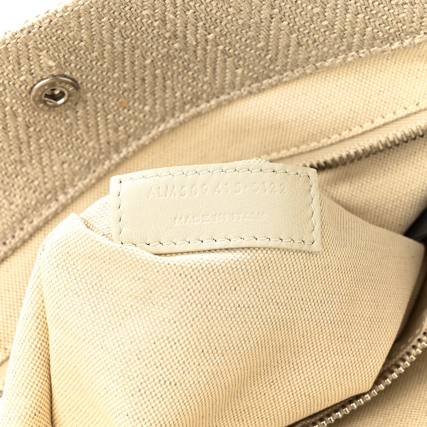 Saint Laurent Linen Calfskin Rive Gauche Tote Beige Sea Salt 7 of 10