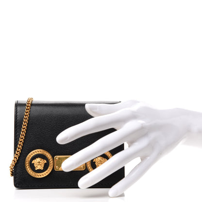 Versace Calfskin Mini Icon Handbag Black 2 of 7