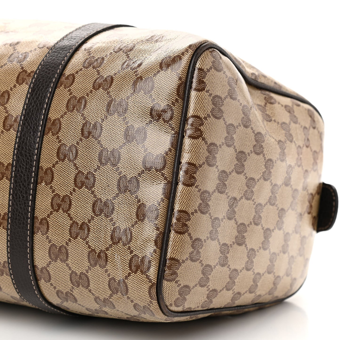 Crystal Monogram Medium Joy Boston Dark Brown