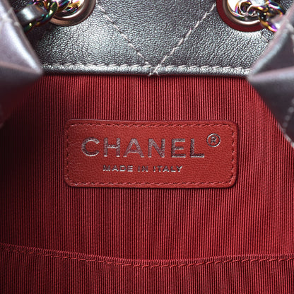 Chanel Iridescent Lambskin Calfskin Small Quilted Gabrielle Backpack Light Purple 6 of 8