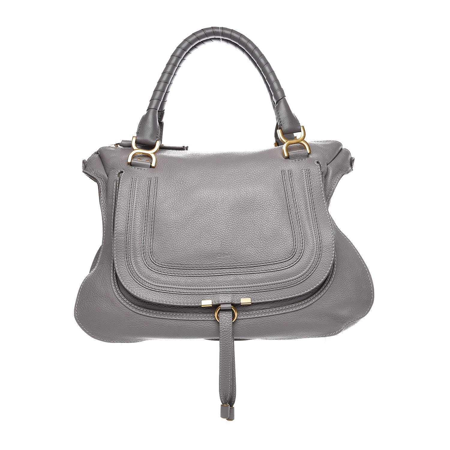 Chloe Calfskin Large Marcie Satchel Cashmere Grey 1 of 7