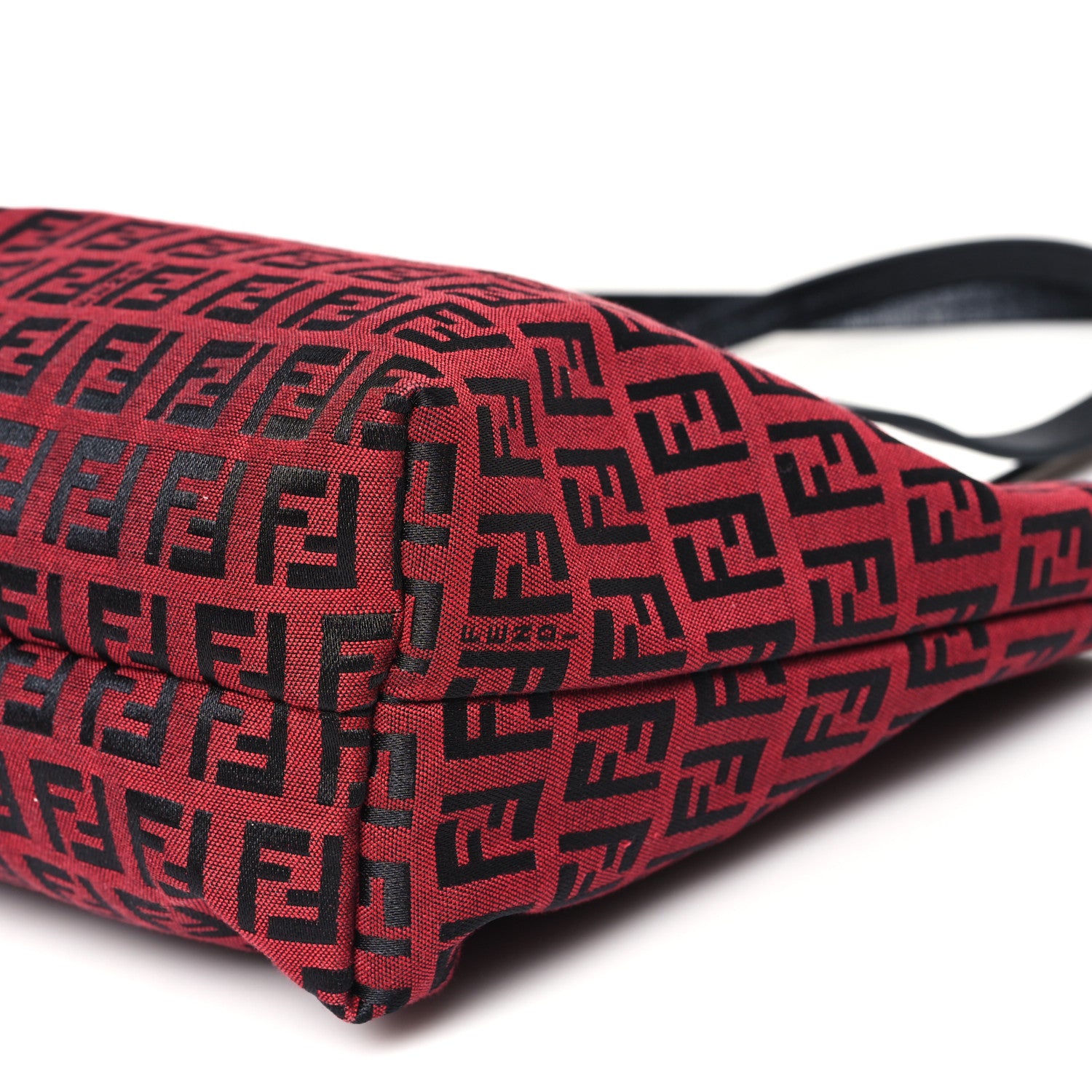 Fendi Zucchino Tote Red Black 12 of 14