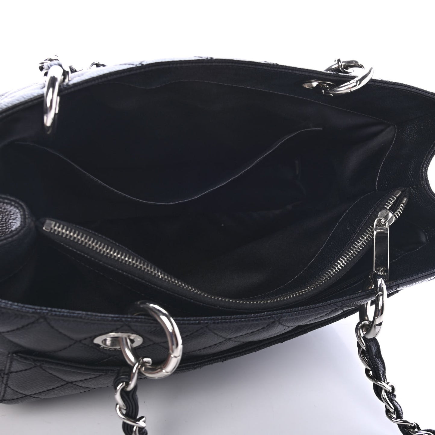 Caviar Quilted Grand Shopping Tote GST Black