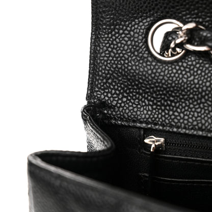 Chanel Caviar Quilted Jumbo Single Flap Black 13 of 17