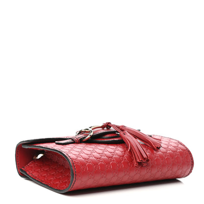 Gucci Soft Microguccissima Mini Emily Chain Shoulder Bag Rosso 4 of 9