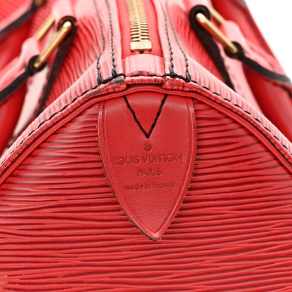 Louis Vuitton Epi Speedy 25 Castillan Red 6 of 15