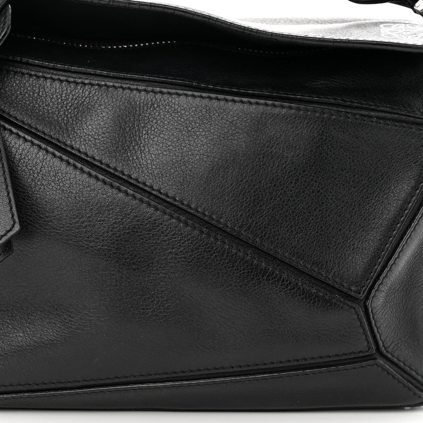 Calfskin Small Puzzle Bag Black