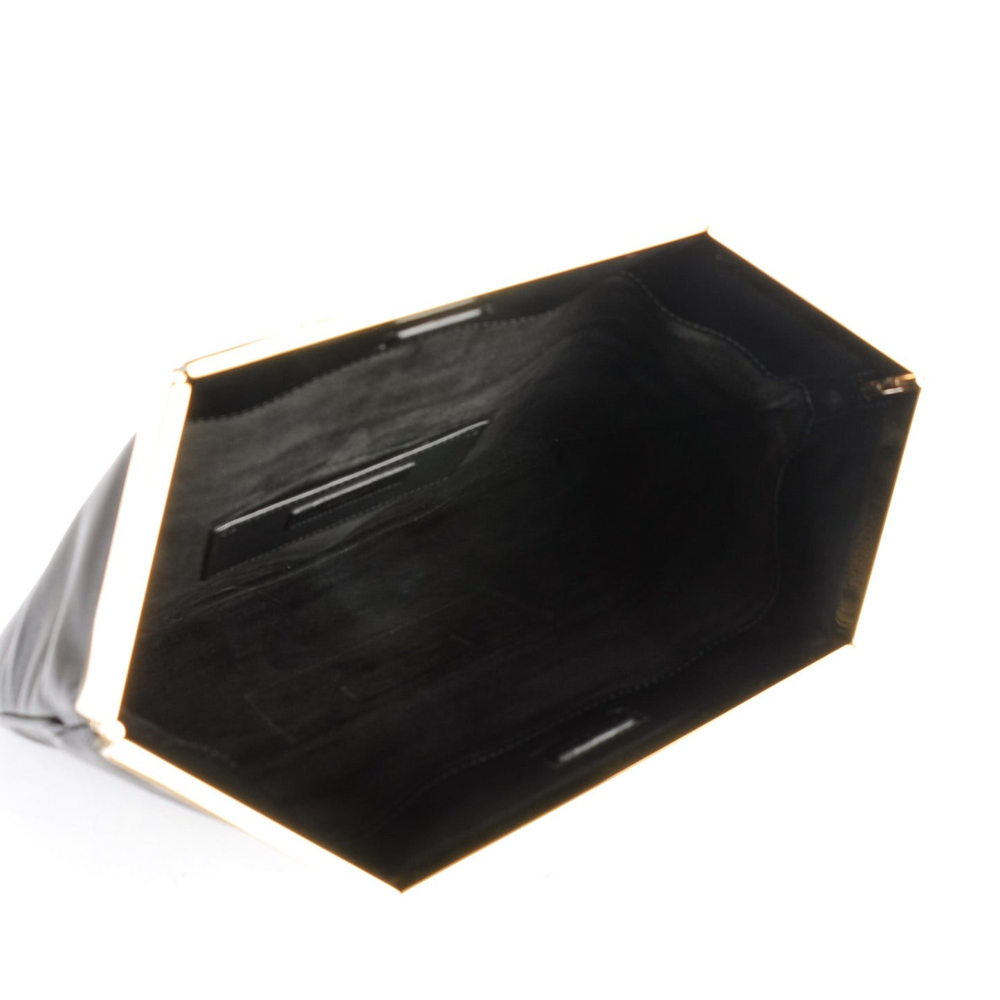Smooth Calfskin Courtney Fold-Over Clutch Black