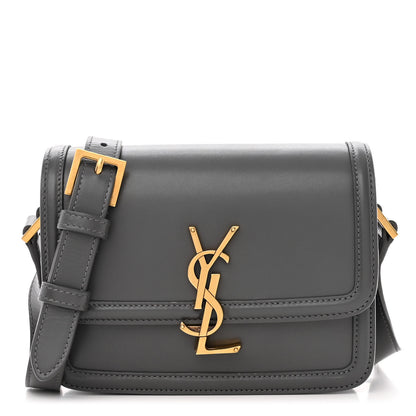 Saint Laurent Smooth Calfskin Small Solferino Satchel Storm 1 of 10