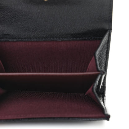 Chanel Caviar Quilted Flap Card Holder Chain Wristlet Black 5 of 8