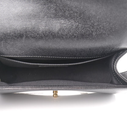 Chanel Caviar Chevron Quilted Medium Boy Flap Black 5 of 9