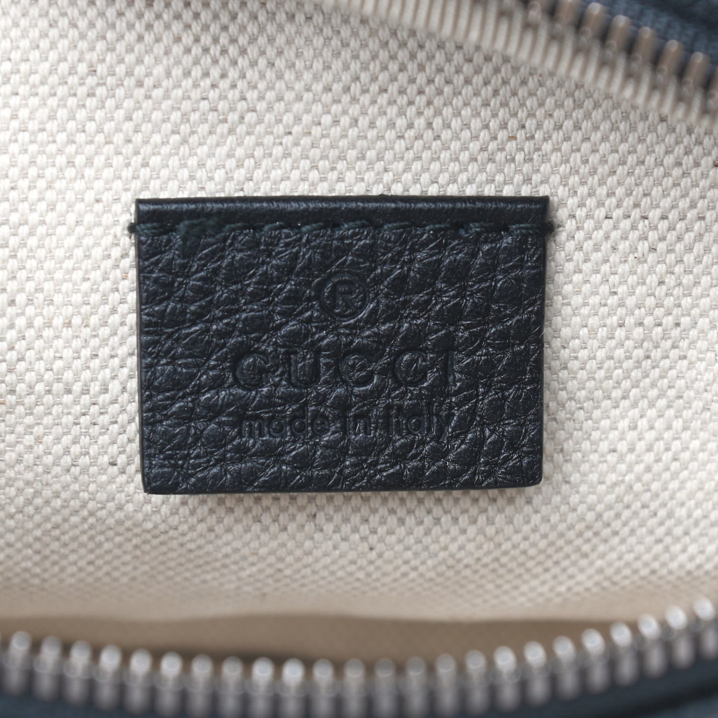 Grained Calfskin Small Logo Belt Bag Black