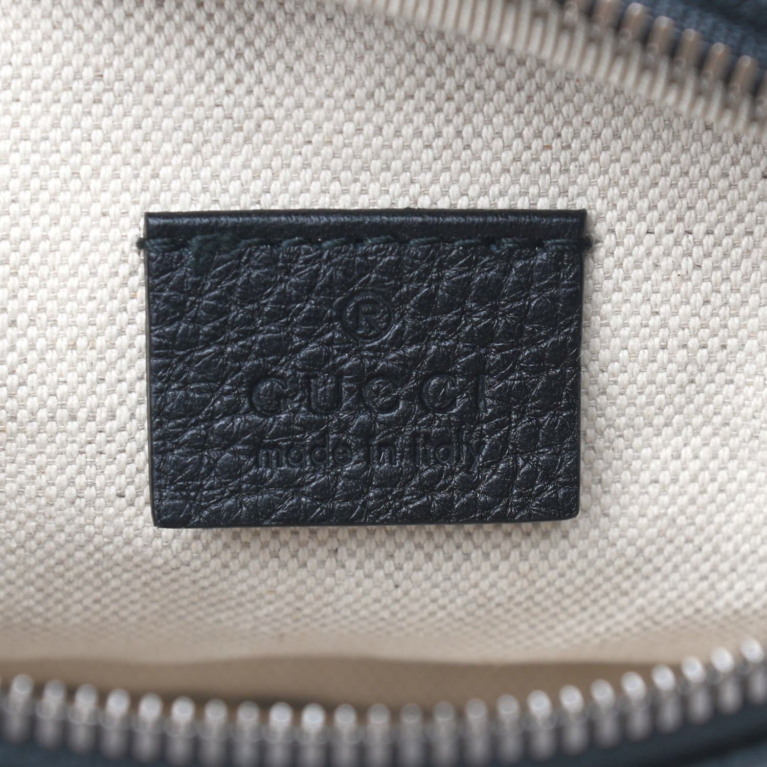 Gucci Grained Calfskin Small Logo Belt Bag Black 5 of 8