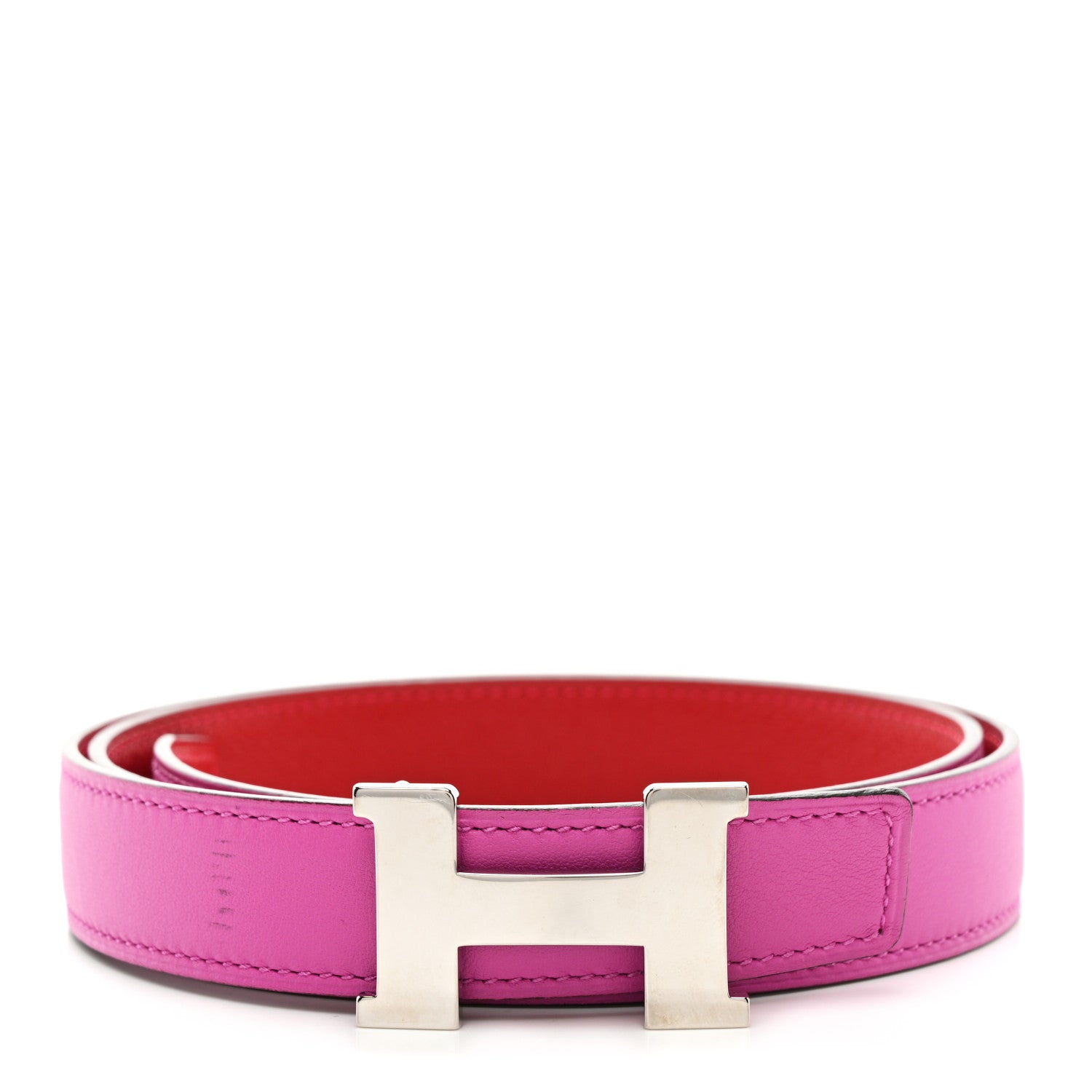 Hermes Swift Epsom 24mm Constance H Belt 80 80 32 Magnolia Rouge Casaque 1 of 5