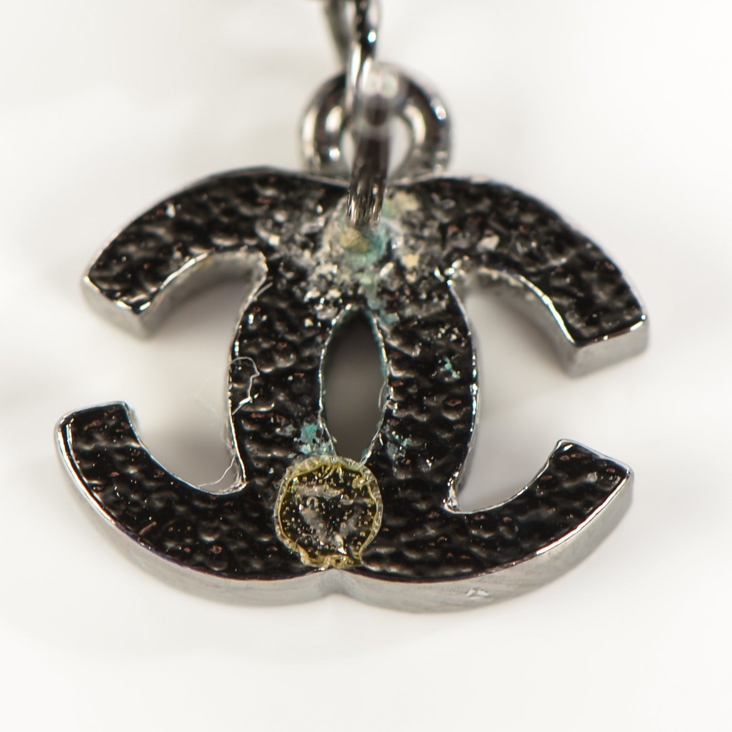 CC Bead Drop Earrings Black