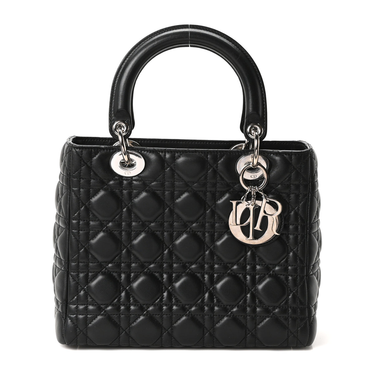 Christian Dior Lambskin Cannage Medium Lady Dior Black 1 of 10