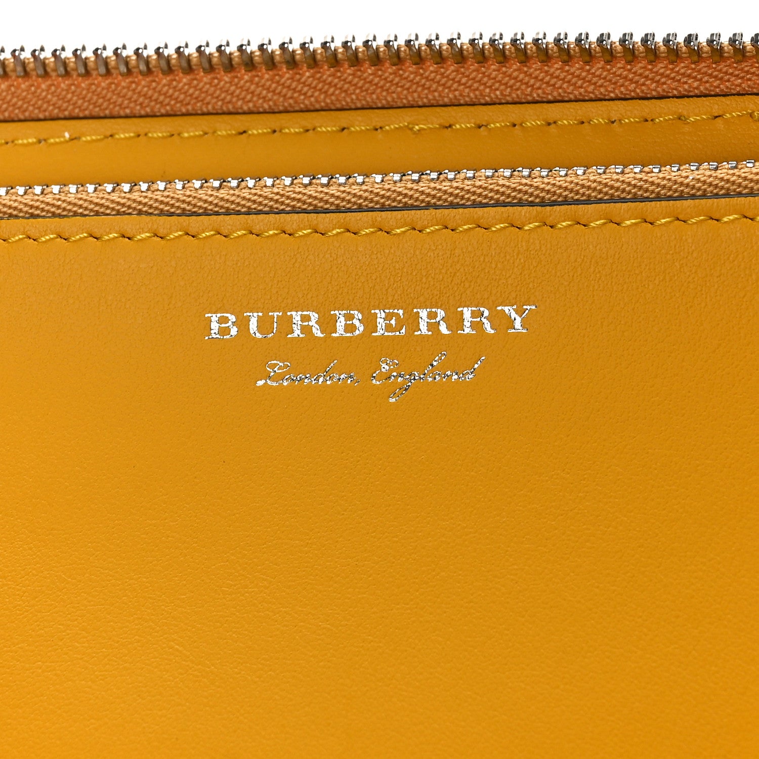 Burberry Vintage Check Graffiti Print Zip Around Wallet Yellow 6 of 8
