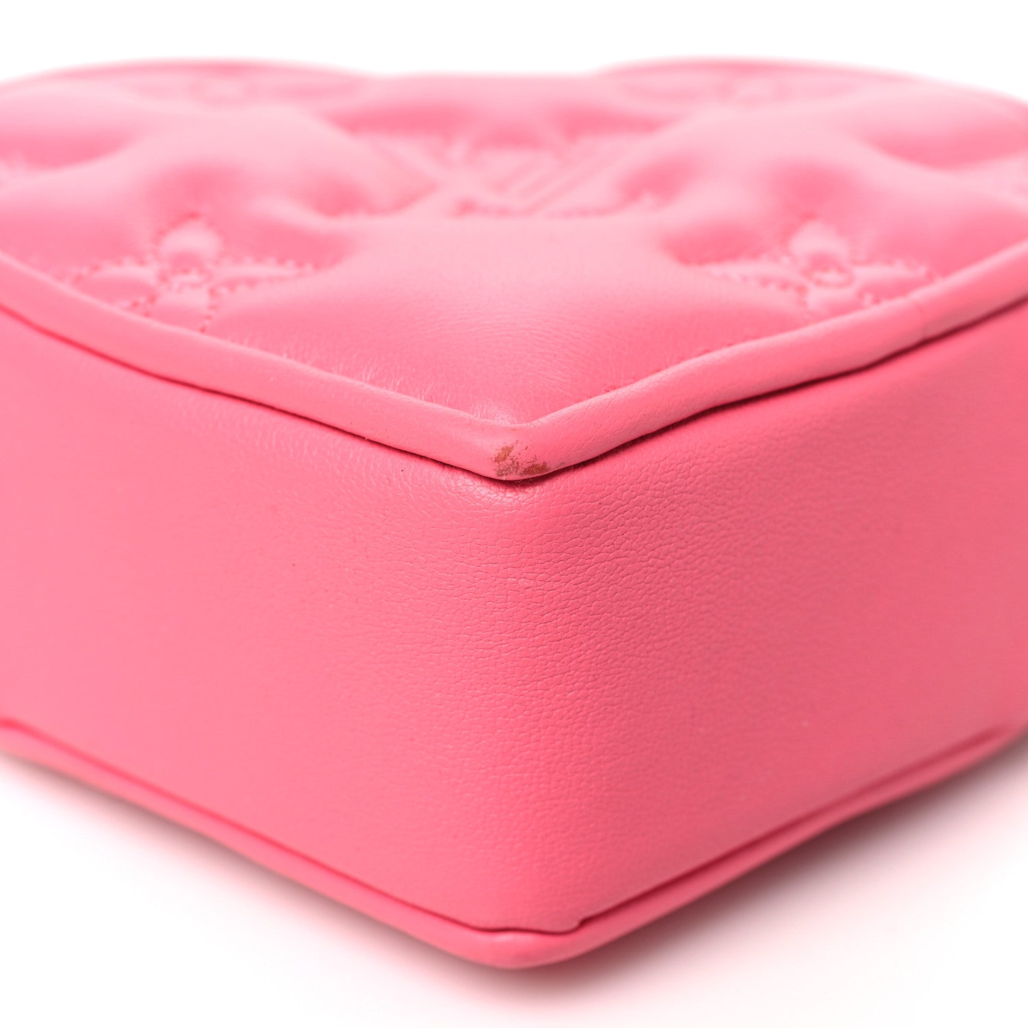 Louis Vuitton Calfskin Embroidered Monogram Pop My Heart Bag Pouch Dragon Fruit Pink 8 of 11